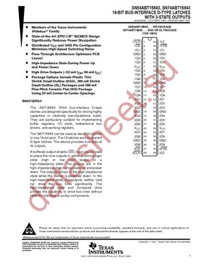 SN74ABT16843DLRG4 datasheet  